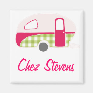 Imã Ímãs de Design Personalizado de Caravana Retro Vin