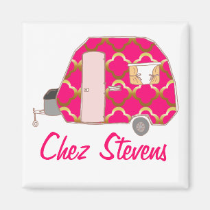 Imã Ímãs de Design Personalizado de Caravana Retro Vin