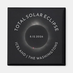 Imã Ímãs de eclipse solar total com texto personalizad