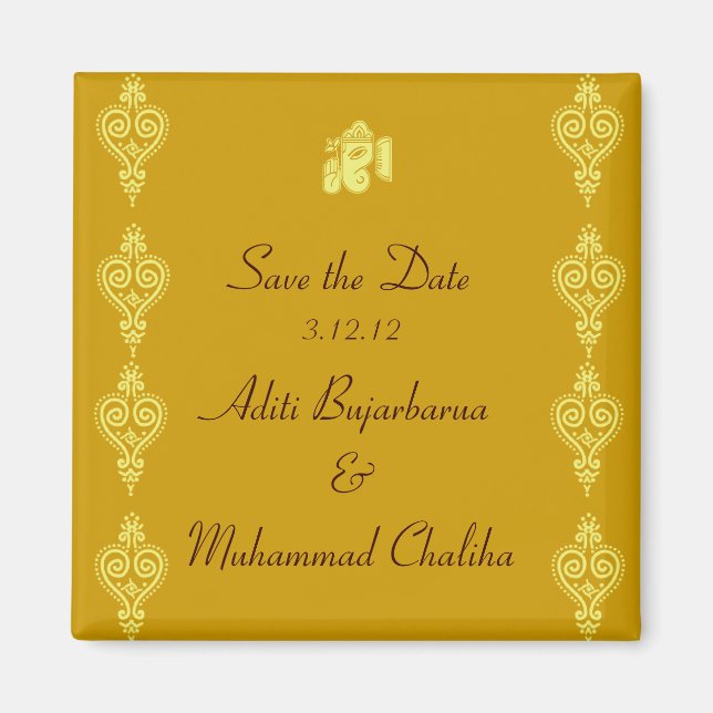 Imã Ímãs de Favor de Casamento Ganesha (Frente)