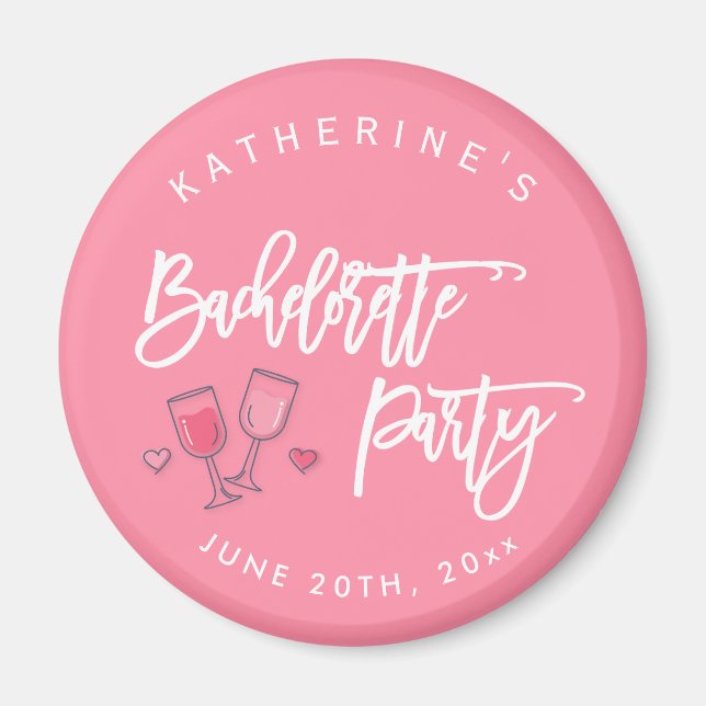 Imã Ímãs de Festa de Despedida de Solteira Rosa e Bran (Frente)