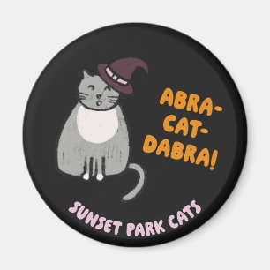 Imã Ímãs de Gatos do Parque Sunset no Halloween - Brux