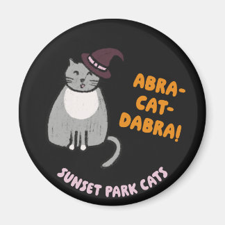 Imã Ímãs de Gatos do Parque Sunset no Halloween - Brux