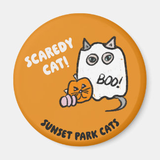 Imã Ímãs de Gatos do Parque Sunset no Halloween Fantas