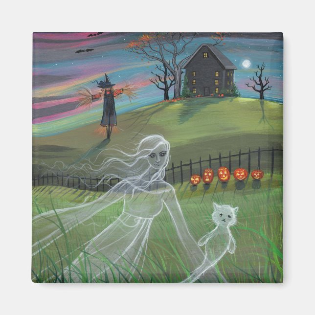 Imã Ímãs de Halloween Amigos Fantasmas (Frente)