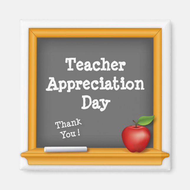 Imã Ímãs de Quadro Negro para o Dia dos Professores (Frente)