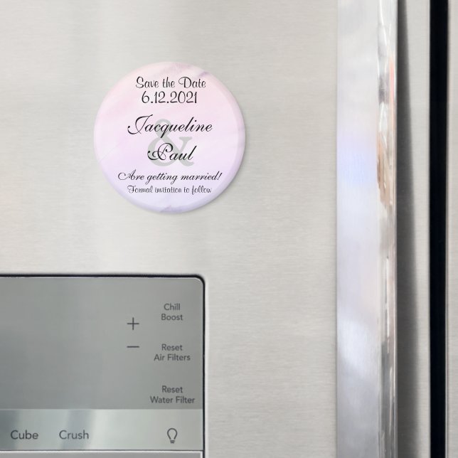 Imã Ímãs de Save the Date com Aquarela Roxa (In Situ (Fridge))