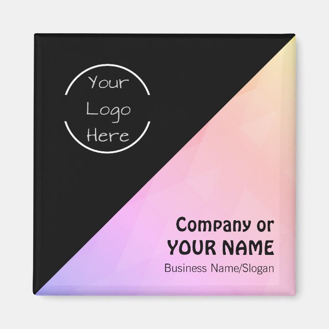 Imã Ímãs de Texto - Logotipo Personalizado (Frente)