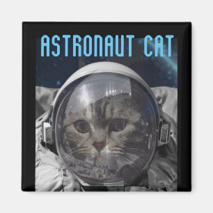 IMÃ ÍMÃS DO ESPAÇO DO CAT DO ASTRONAUTA