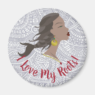 Imã Ímãs do refrigerador da textura do afro-american