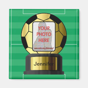 Imã Ímãs dourados da bola de futebol da foto