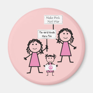 Imã Ímãs femininos cor-de-rosa engraçados