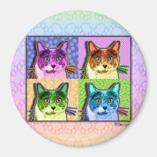 Imã Ímãs - gato do pop art