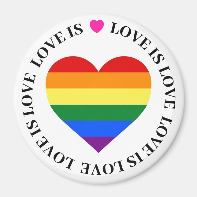 Imã Ímãs LGBT - O Amor é Amor (Frente)
