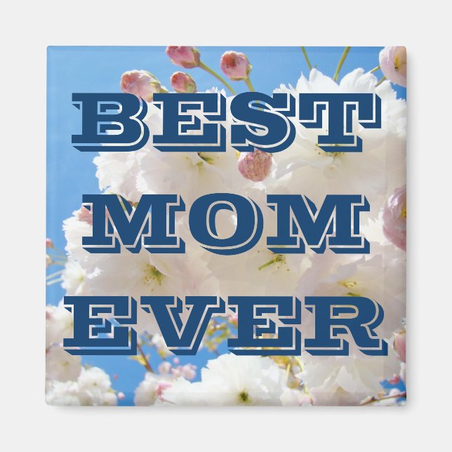 Imã ÍMÃS MELHOR MÃE DE TODAS Flores Flora Primavera (Frente)