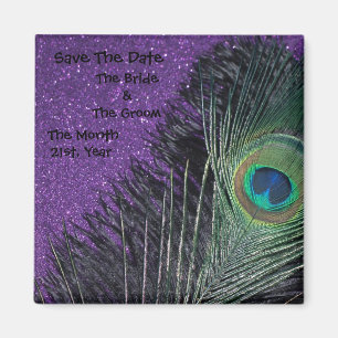 Imã Ímãs roxos e pretos do casamento do pavão