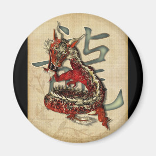 Imã Ímãs vermelhos chineses do dragão