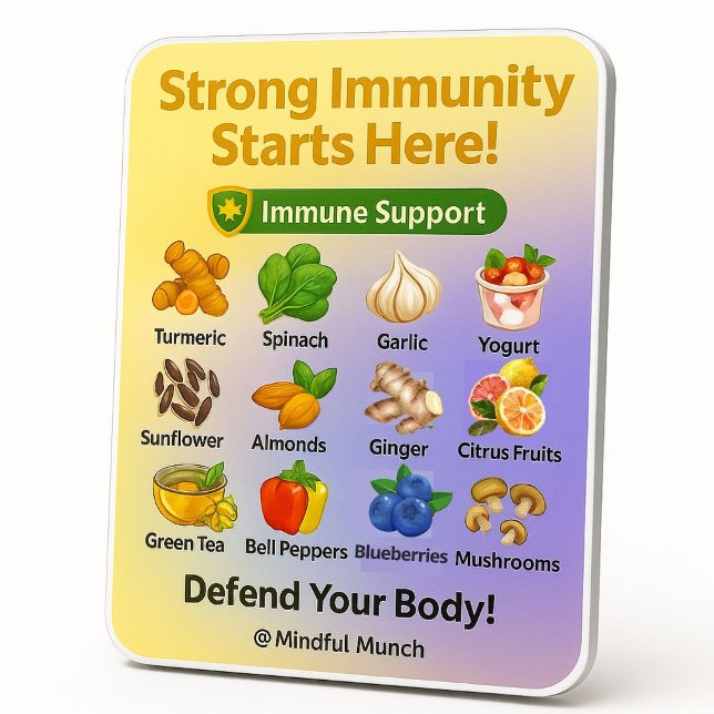 Imã 🛡️Immune Boosting Fridge Magnet (Defend your body with immune-boosting foods—this fridge magnet keeps you strong all year round.)