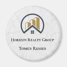 Imã Imobiliário Dourado Metálico Luxurioso