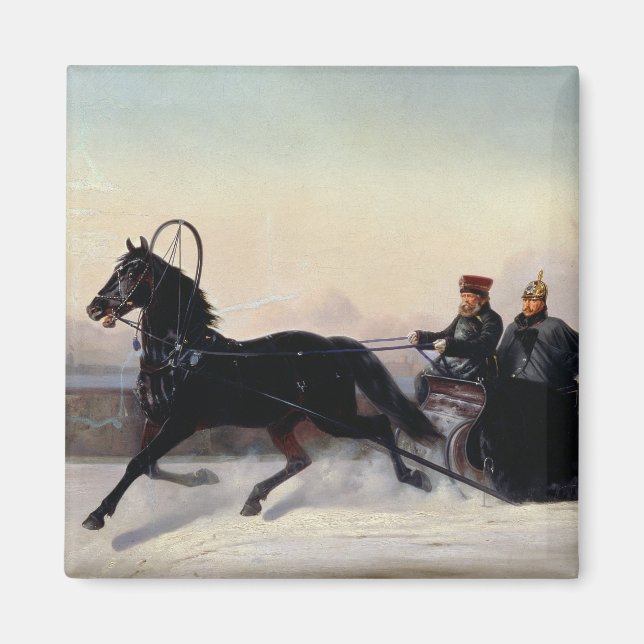 Imã Imperador Nicholas I Dirigindo num Sleigh (Frente)