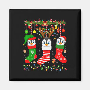 Imã Imperador Pinguim Em Meias De Natal Acende Pinguim
