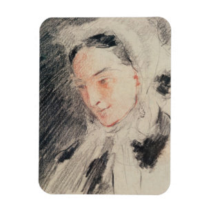 Ímã Imperatriz Eugénie (giz preto & vermelho)