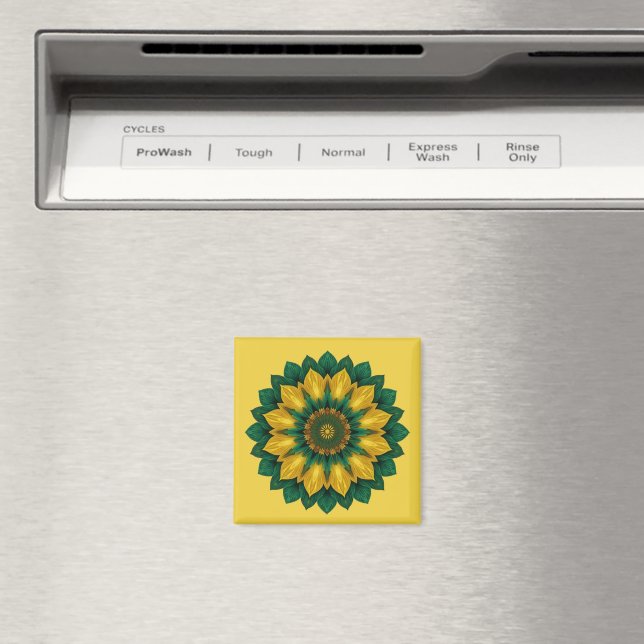 Imã Imperial Solar Flower Mandala Luxury Keychain  (In Situ (Dishwasher))