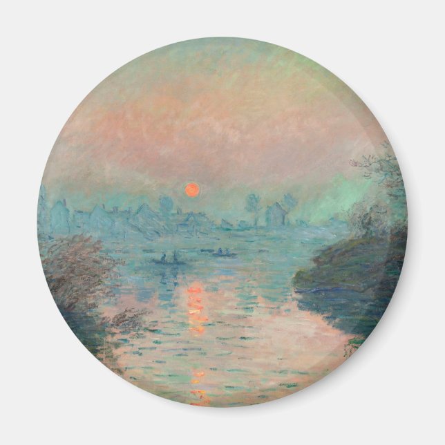Imã Impressão artística impressionista do pôr do sol d (Frente)