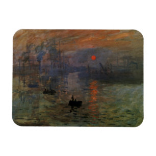 Ímã Impressão Aumento do sol por Claude Monet, Vintage