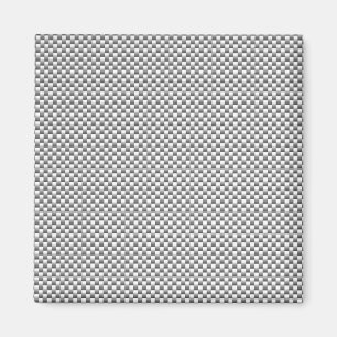 Imã Impressão branco de prata da fibra do carbono