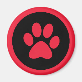 Imã Impressão central em vermelho e preto