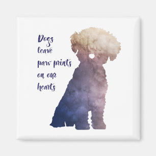 Imã Impressão contemporâneo do estilo de Bichon Fris