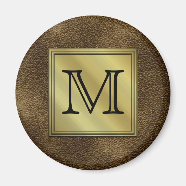 Imã Impressão da Imagem do Monograma Personalizado. Ca (Frente)