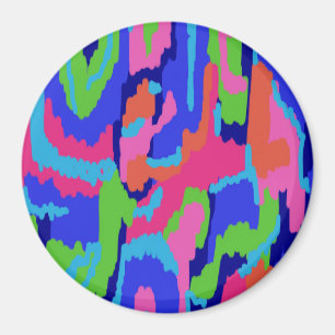 Imã Impressão de Abstrato colorida em cores retrorais