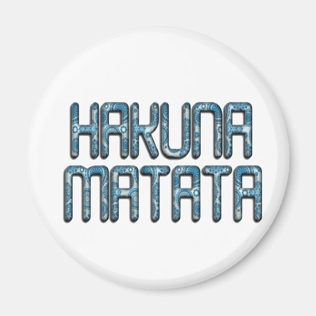 Imã Impressão de Arte 3D Hakuna Matata (Frente)