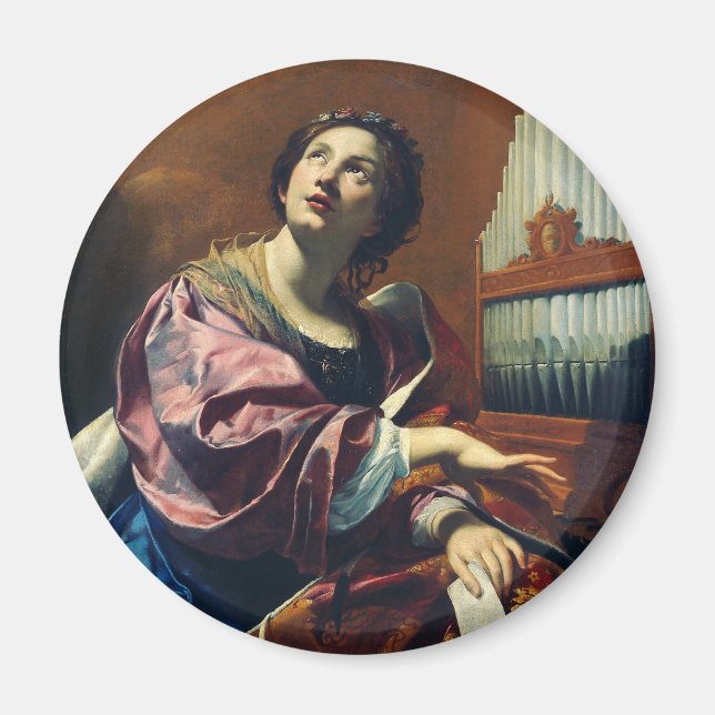 Imã Impressão de Arte "Concerto Celestial" Saint Cecil (Frente)