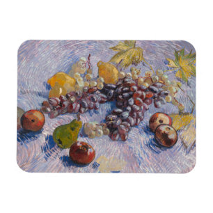 Ímã Impressão de Arte de Natureza Morta de Uvas e Maçã