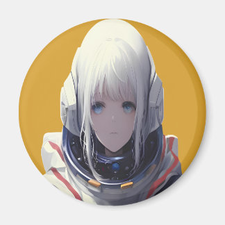 Imã Impressão de Arte de Rapariga do Espaço - Aventura