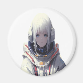 Imã Impressão de Arte de Rapariga do Espaço - Magneta 