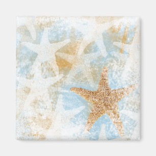 Imã Impressão de Arte de Starfish Costeiro