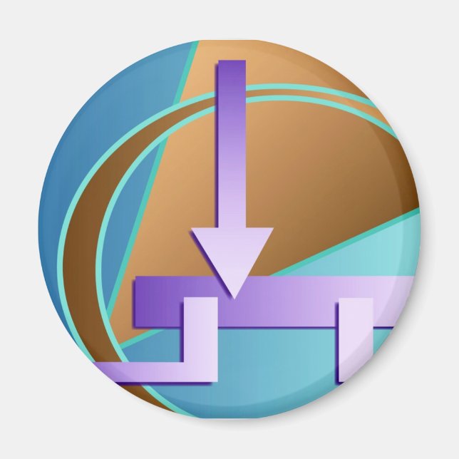 Imã impressão de arte digital "Diagrama de Circuito" (Frente)