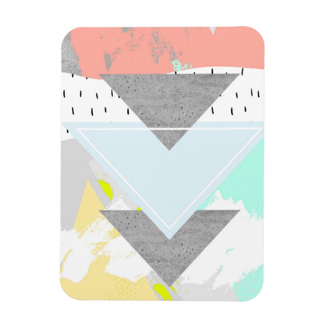 Ímã Impressão de Arte Geométrica (Vertical)