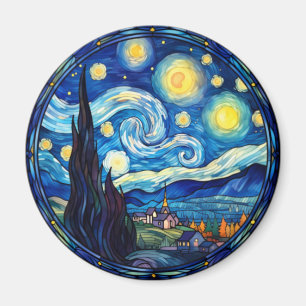 Imã Impressão de Arte Inspirada na Noite Estrelada Gir