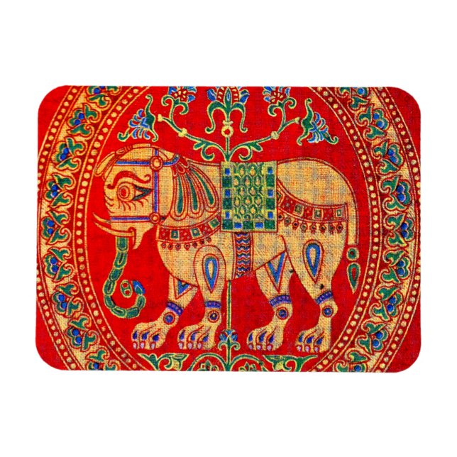 Ímã Impressão de elefante da Índia Oriental (Horizontal)