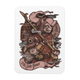 Ímã Impressão de imã de Cat Knight.