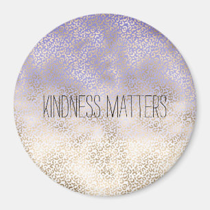 Imã Impressão de Leopardo Dourado Roxo