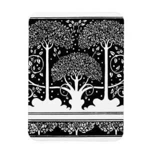 Ímã Impressão de padrão de árvore Art Nouveau de Aubre