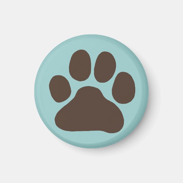 Imã Impressão de Pata de Cachorro (Frente)