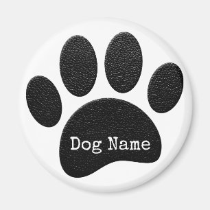 Imã Impressão de Pata de Cachorro com Nome Editável de