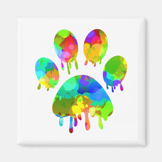 Imã Impressão de Paw (Frente)